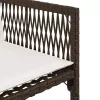  4 db barna polyrattan kerti szék párnával