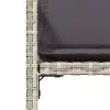  4 db világosszürke polyrattan kerti szék párnával