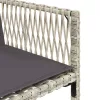  4 db világosszürke polyrattan kerti szék párnával