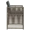  4 db szürke polyrattan kerti szék párnával