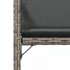  4 db szürke polyrattan kerti szék párnával