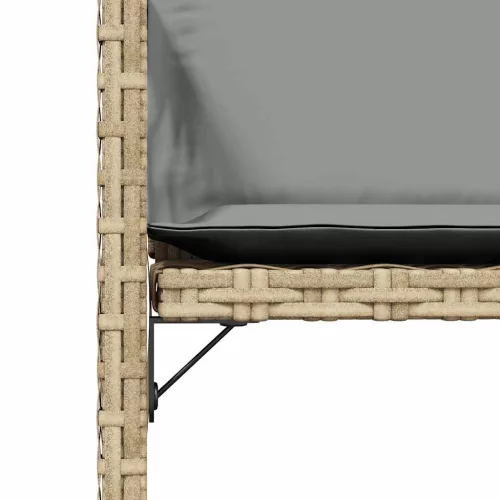  4 db vegyes bézs polyrattan kerti szék párnával