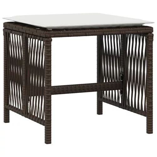  4 db barna polyrattan kerti szék párnával 41 x 41 x 36 cm