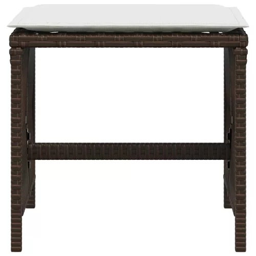  4 db barna polyrattan kerti szék párnával 41 x 41 x 36 cm