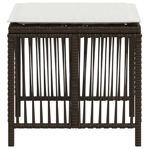  4 db barna polyrattan kerti szék párnával 41 x 41 x 36 cm