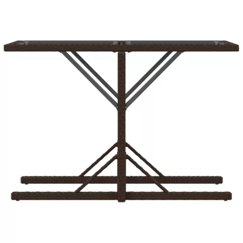  3 részes barna polyrattan bisztrógarnitúra párnákkal