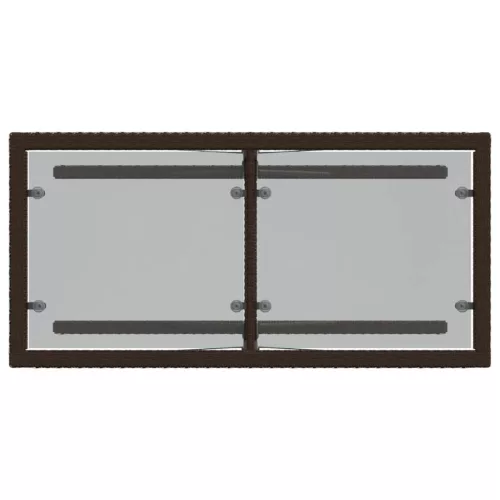  3 részes barna polyrattan bisztrógarnitúra párnákkal