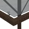  3 részes barna polyrattan bisztrógarnitúra párnákkal