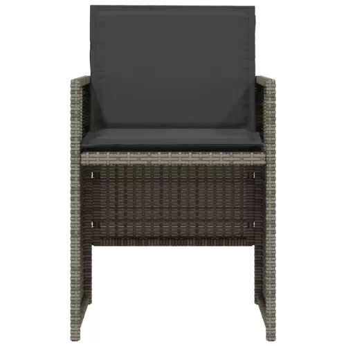  3 részes szürke polyrattan bisztrógarnitúra párnákkal
