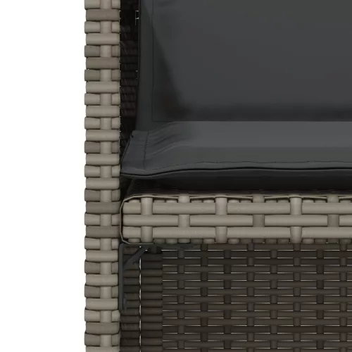  3 részes szürke polyrattan bisztrógarnitúra párnákkal