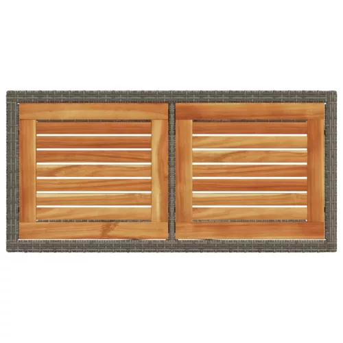  3 részes szürke polyrattan bisztrógarnitúra párnákkal