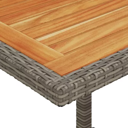  3 részes szürke polyrattan bisztrógarnitúra párnákkal