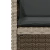  3 részes világosszürke polyrattan bisztrógarnitúra párnákkal