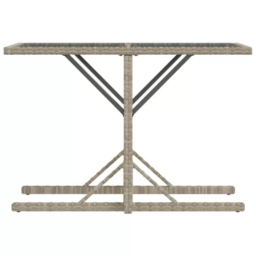  3 részes világosszürke polyrattan bisztrógarnitúra párnákkal