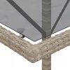  3 részes világosszürke polyrattan bisztrógarnitúra párnákkal