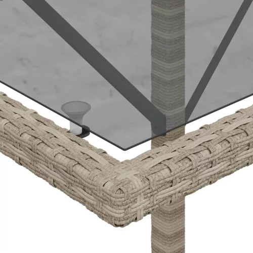  3 részes világosszürke polyrattan bisztrógarnitúra párnákkal