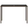  barna polyrattan üveglapos kerti asztal 115x54x74 cm