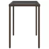  barna polyrattan üveglapos kerti asztal 115x54x74 cm