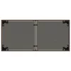 barna polyrattan üveglapos kerti asztal 115x54x74 cm