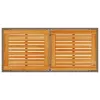 szürke polyrattan akácfa lapos kerti asztal 115x54x74 cm