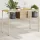  bézs polyrattan akácfa lapos kerti asztal 115x54x74 cm