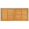  bézs polyrattan akácfa lapos kerti asztal 115x54x74 cm