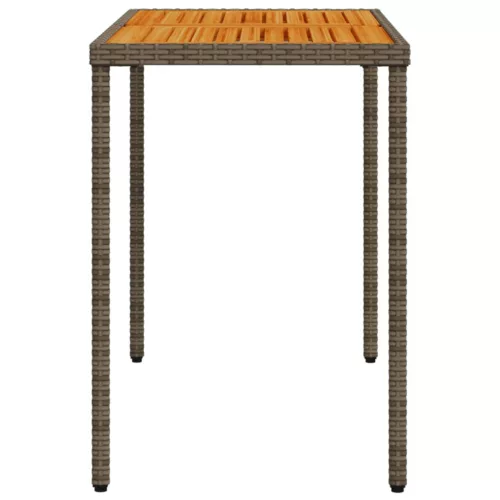  5 részes szürke polyrattan kerti étkezőgarnitúra párnával