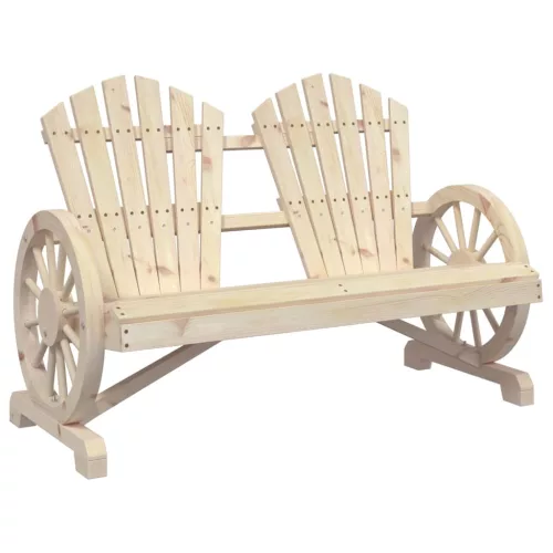  2 személyes tömör fenyőfa kerti Adirondack szék
