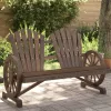  2 személyes tömör fenyőfa kerti Adirondack szék