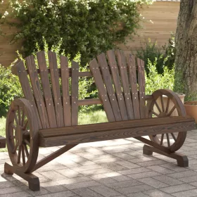 2 személyes tömör fenyőfa kerti Adirondack szék