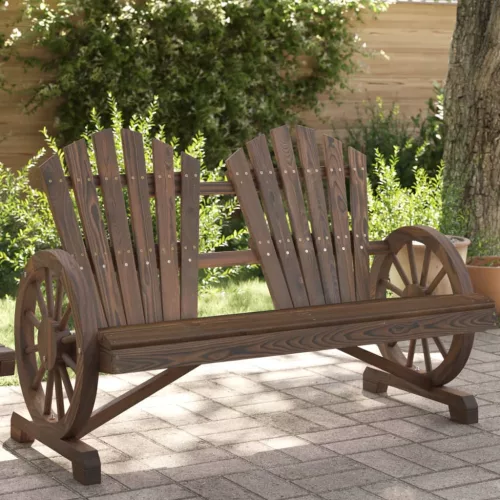  2 személyes tömör fenyőfa kerti Adirondack szék