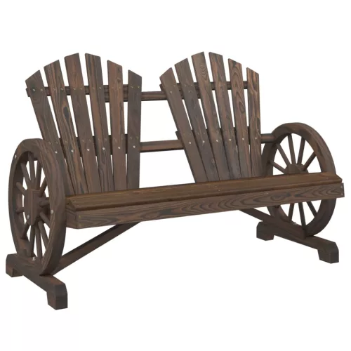  2 személyes tömör fenyőfa kerti Adirondack szék