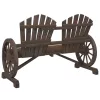  2 személyes tömör fenyőfa kerti Adirondack szék