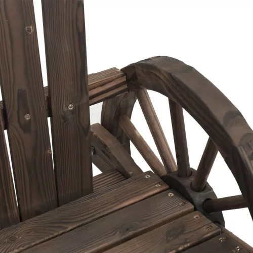  2 személyes tömör fenyőfa kerti Adirondack szék