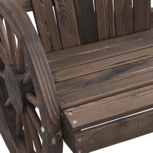  2 személyes tömör fenyőfa kerti Adirondack szék