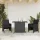 3 részes fekete polyrattan bisztrógarnitúra párnával