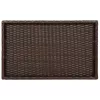  barna összecsukható polyrattan tálcaasztal 65 x 40 x 75 cm