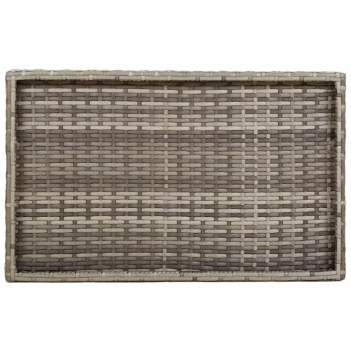  szürke összecsukható polyrattan tálcaasztal 65 x 40 x 75 cm