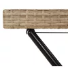  bézs összecsukható polyrattan tálcaasztal 65 x 40 x 75 cm