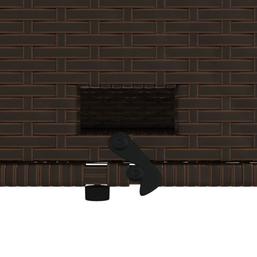  2 személyes barna polyrattan kerti kanapé párnával