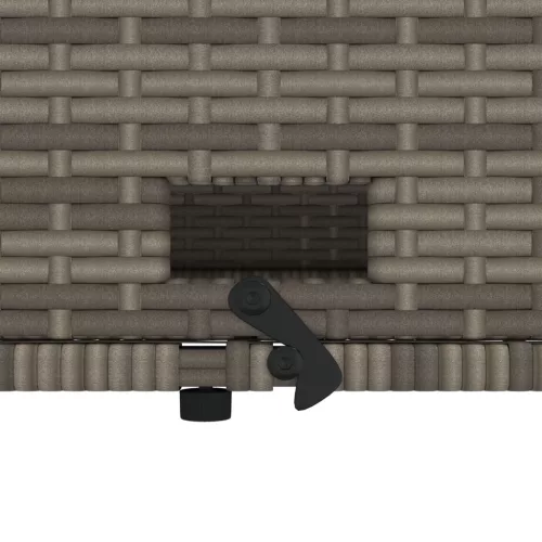  2 személyes szürke polyrattan kerti kanapé párnával