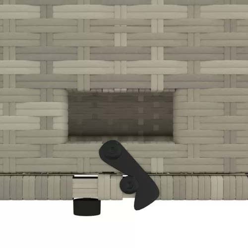  2 személyes világosszürke polyrattan kerti kanapé párnával