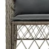  2 db szürke polyrattan kerti szék párnával