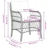  2 db szürke polyrattan kerti szék párnával