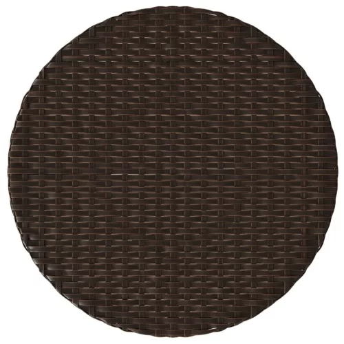  3 részes barna polyrattan bisztrógarnitúra párnákkal