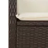  barna polyrattan dönthető kerti szék párnákkal
