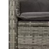  szürke polyrattan dönthető kerti szék párnákkal