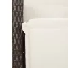  barna polyrattan dönthető kerti szék lábtartóval