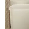  bézs polyrattan dönthető kerti szék lábtartóval