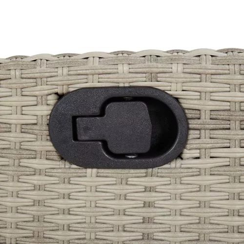  2 db világosszürke polyrattan dönthető kerti szék párnákkal